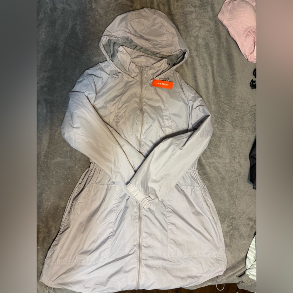 Joe Fresh Women's Light Gray Wind Breaker Jacket